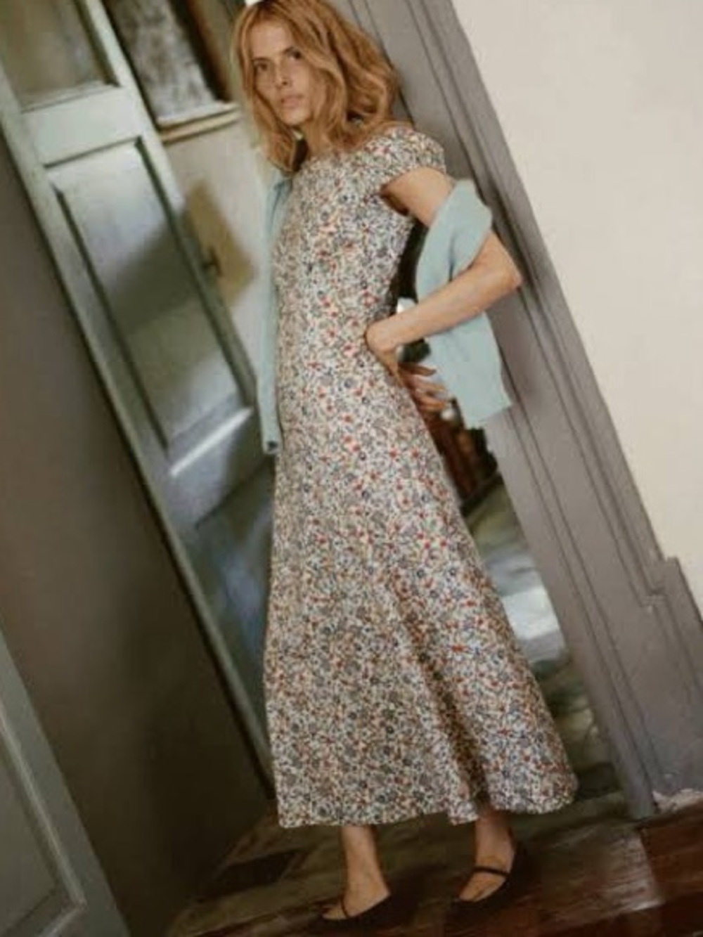 DÔEN Rhodia Dress in Creme Prairie de Montagne Size M
